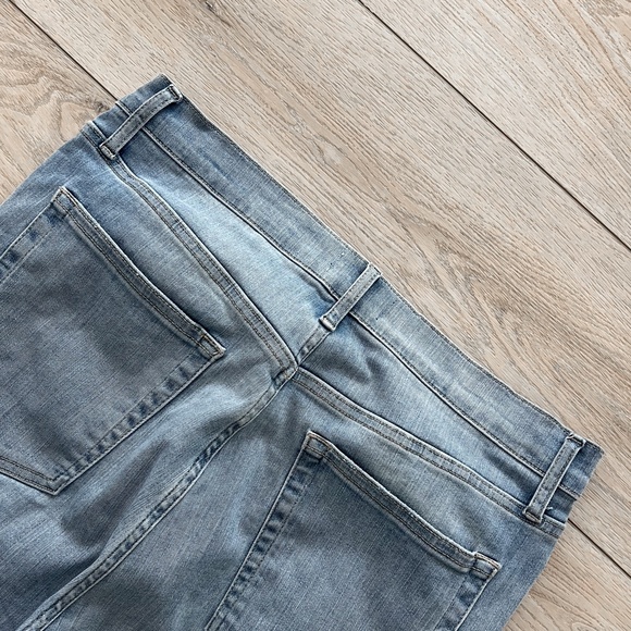 Awesome Frame Vintage Wash Boot Cut Raw Hem Denim Jeans - Picture 7 of 8